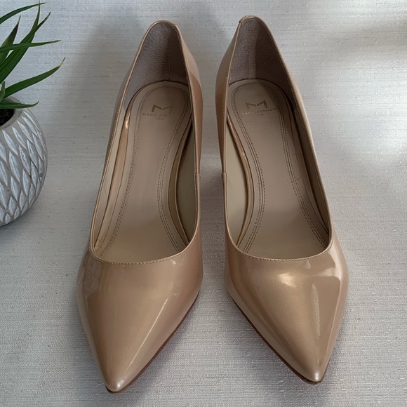 Marc Fisher LTD Zala Simmery Patent Learns Block Heel Dress Pumps Woman’s 7.5M - Picture 2 of 12